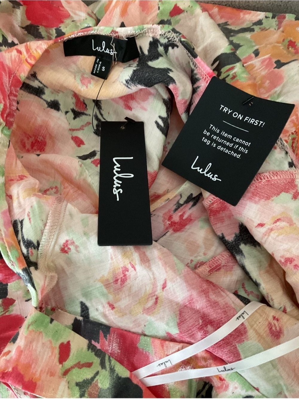 Lulu's Floral Midi Slip Dress in Pink, Coral, Yellow - Picture 9 of 12